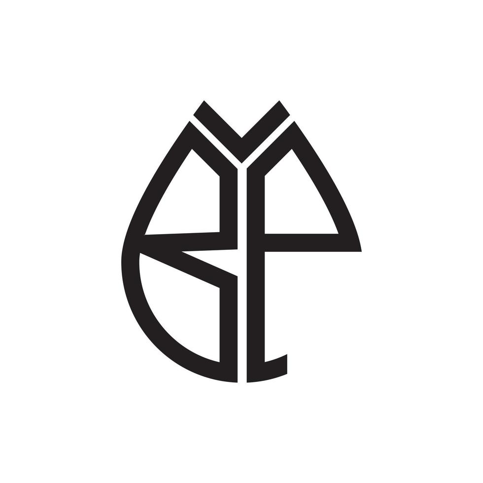 création de logo de lettre bp. création initiale créative de logo de lettre bp. concept de logo de lettre initiales créatives bp. vecteur