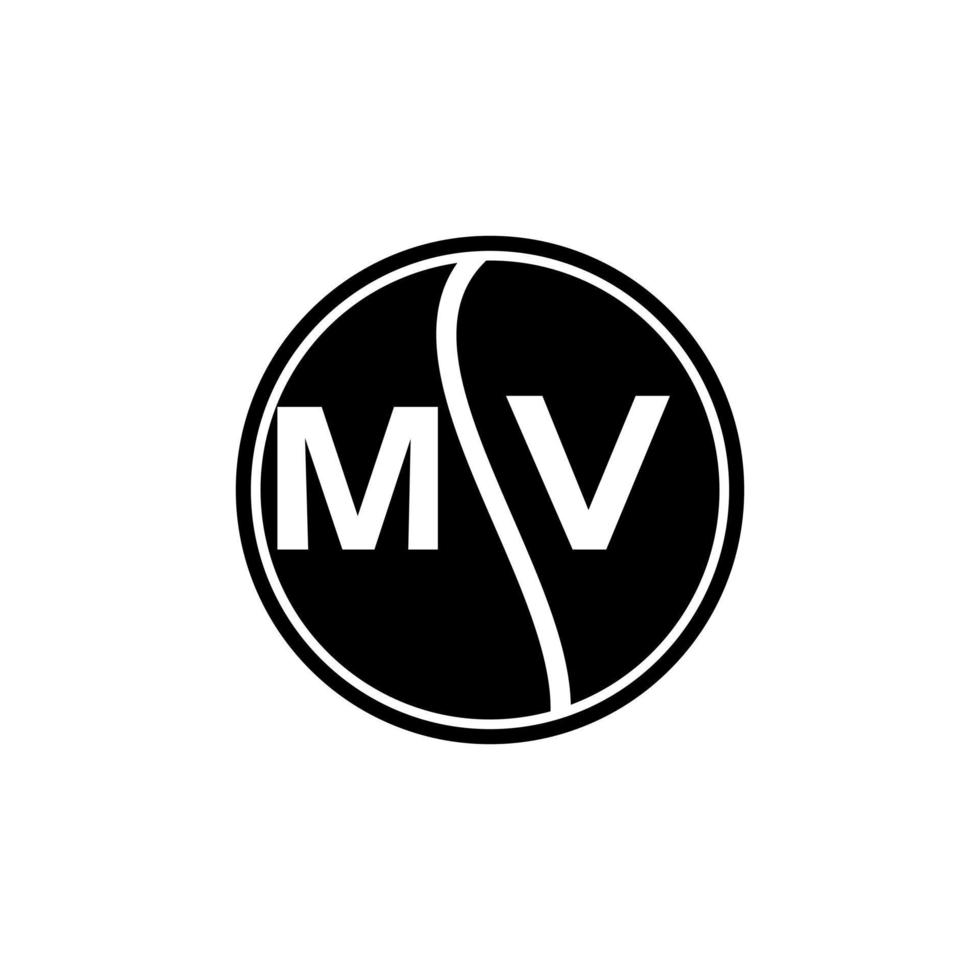 conception de logo de lettre mv. création de logo de lettre mv initiale créative . concept de logo de lettre initiales créatives mv. vecteur