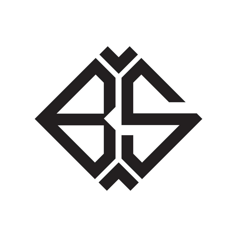 bs lettre logo design.bs créatif initial bs lettre logo design. concept de logo de lettre initiales créatives bs. vecteur