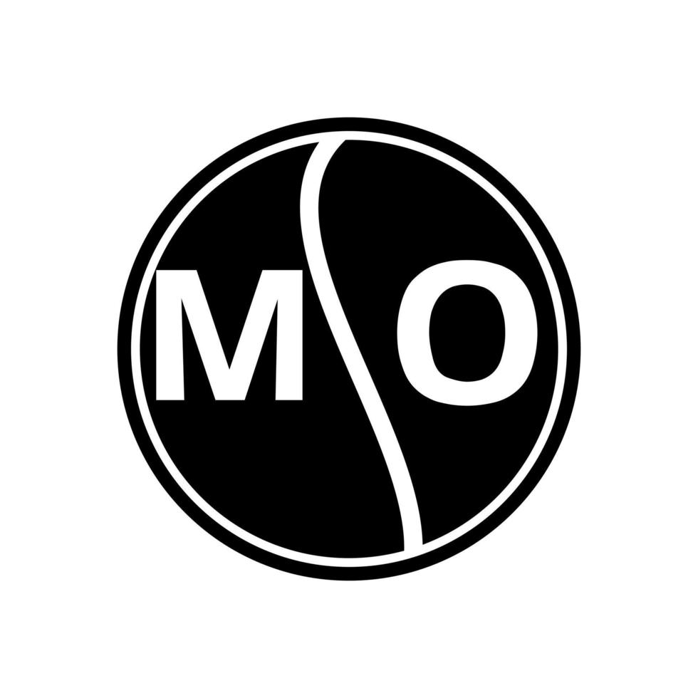 mo lettre logo design.mo créatif initial mo lettre logo design. mo concept de logo de lettre initiales créatives. vecteur