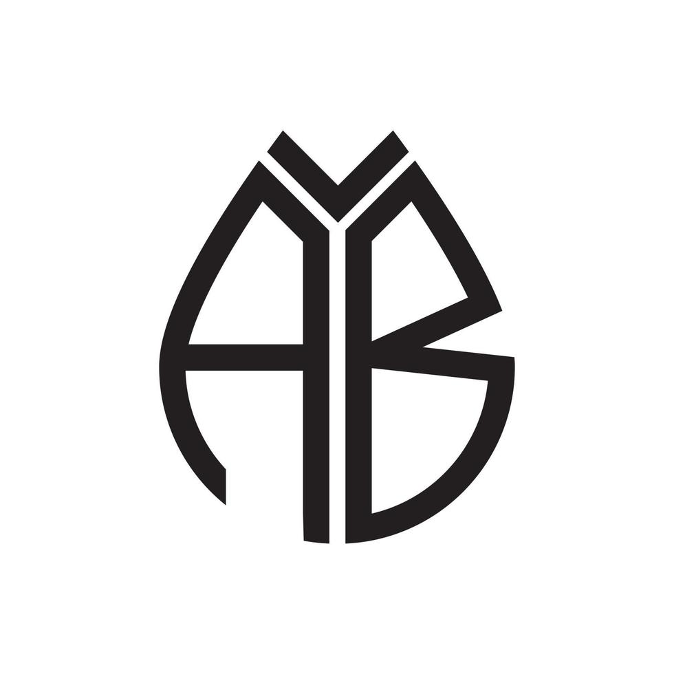 conception de logo de lettre ab. création de logo de lettre ab initiale créative ab. ab initiales créatives lettre logo concept. vecteur