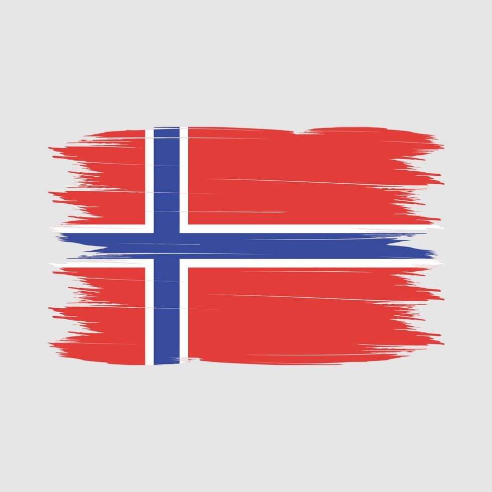 vecteur de brosse drapeau norvège