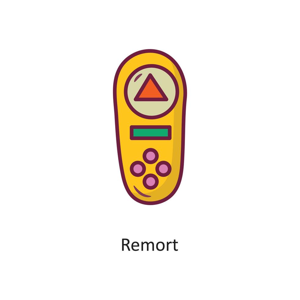 illustration de conception d'icône de contour rempli de vecteur de remort. symbole de jeu sur fond blanc fichier eps 10