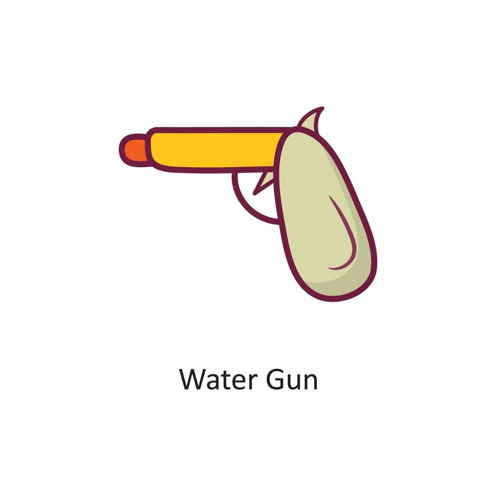 illustration de conception d'icône de contour rempli de vecteur de pistolet à eau. symbole de jeu sur fond blanc fichier eps 10