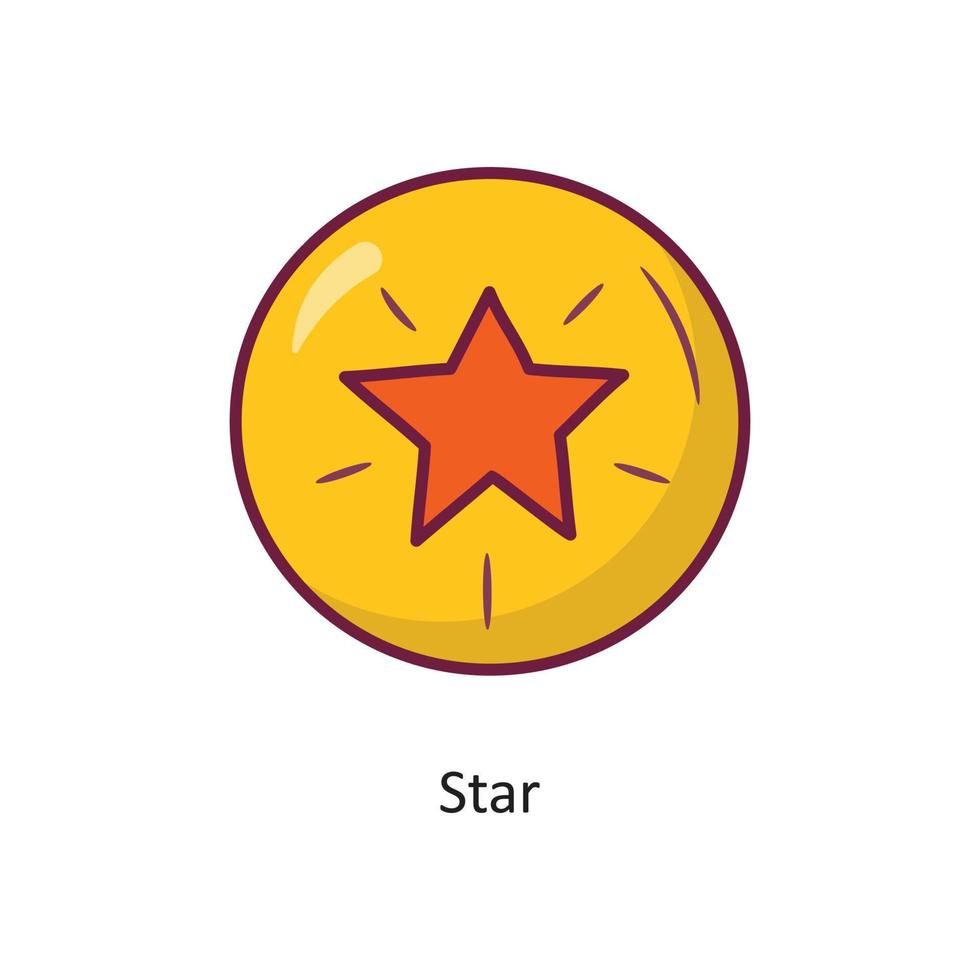 illustration de conception d'icône de contour rempli de vecteur étoile. symbole de jeu sur fond blanc fichier eps 10