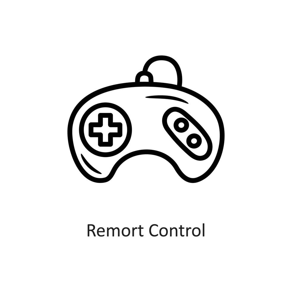 illustration de conception d'icône de contour de vecteur de contrôle de remort. symbole de jeu sur fond blanc fichier eps 10