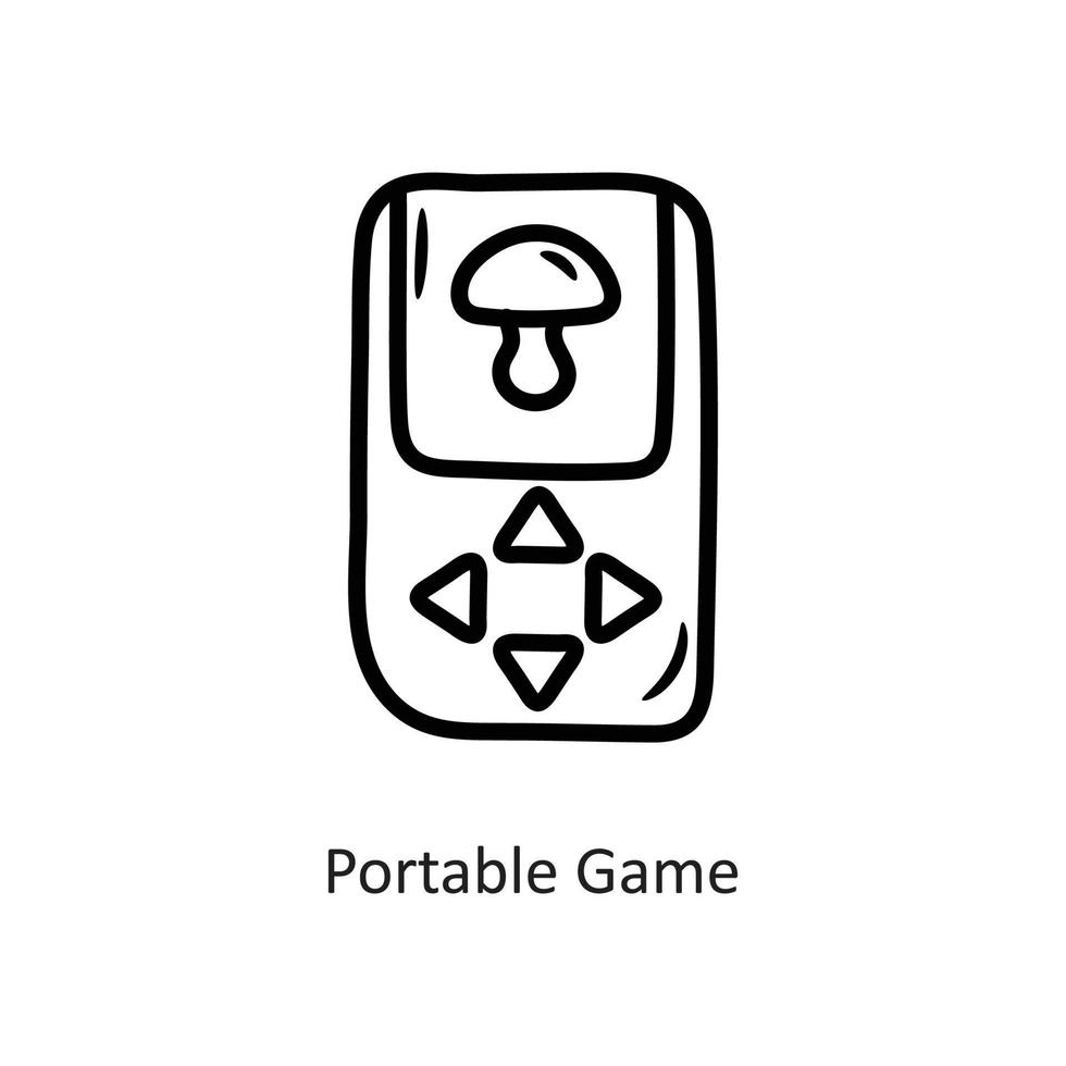 illustration de conception d'icône de contour de vecteur de jeu portable. symbole de jeu sur fond blanc fichier eps 10