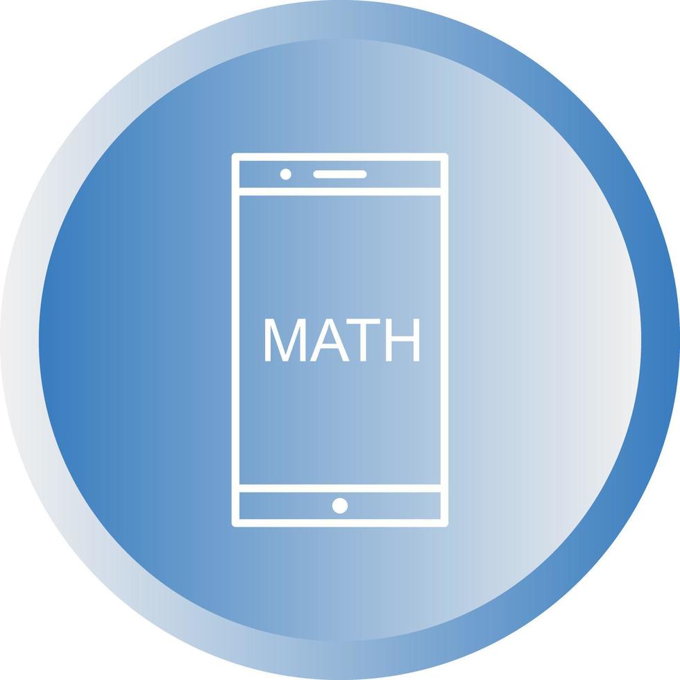 belles mathématiques sur l'icône de vecteur de ligne mobile