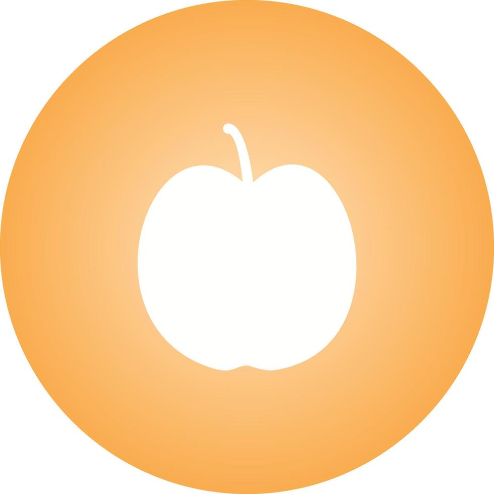 icône de glyphe de vecteur de pomme unique