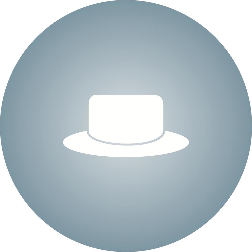 icône de glyphe de vecteur de chapeau unique