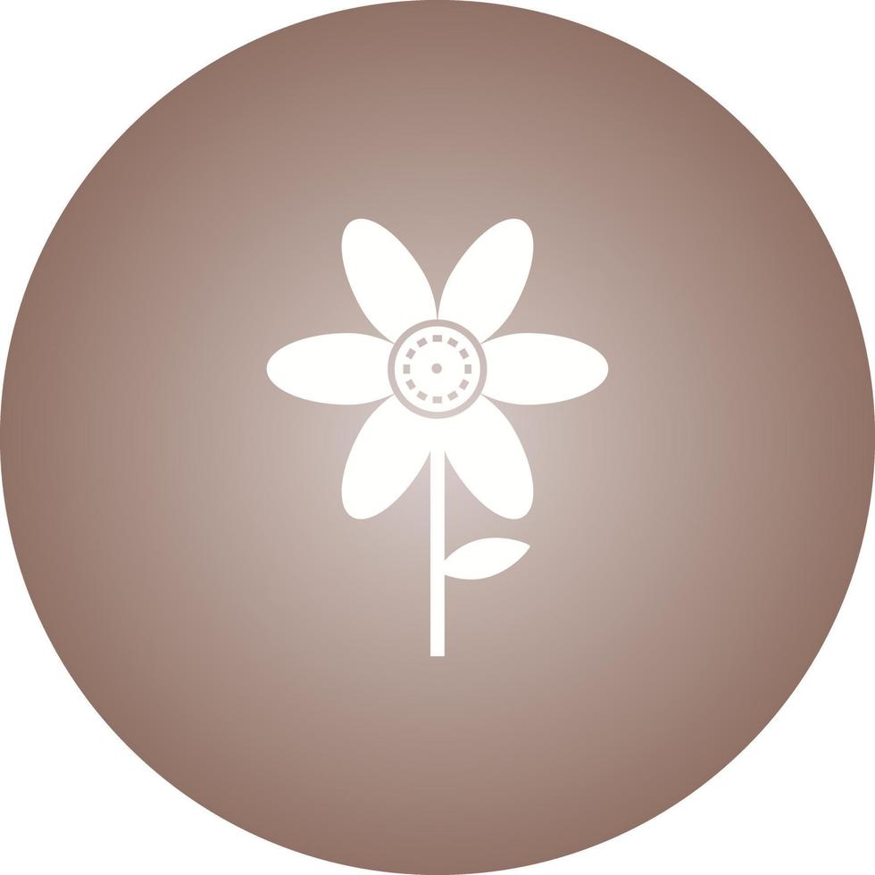 icône de glyphe de vecteur de fleur unique