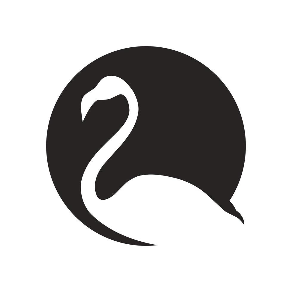 vecteur de logo de cygne