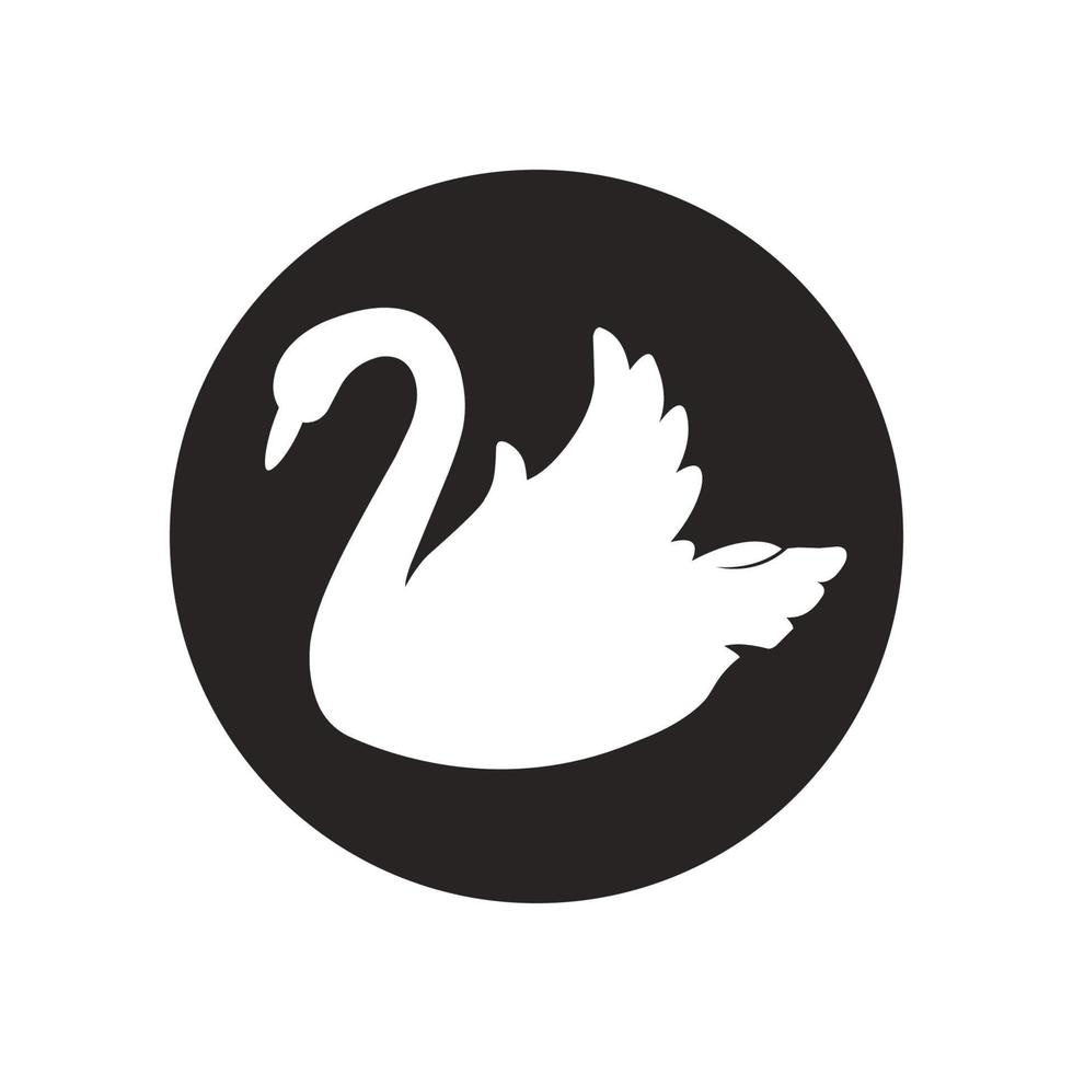 vecteur de logo de cygne