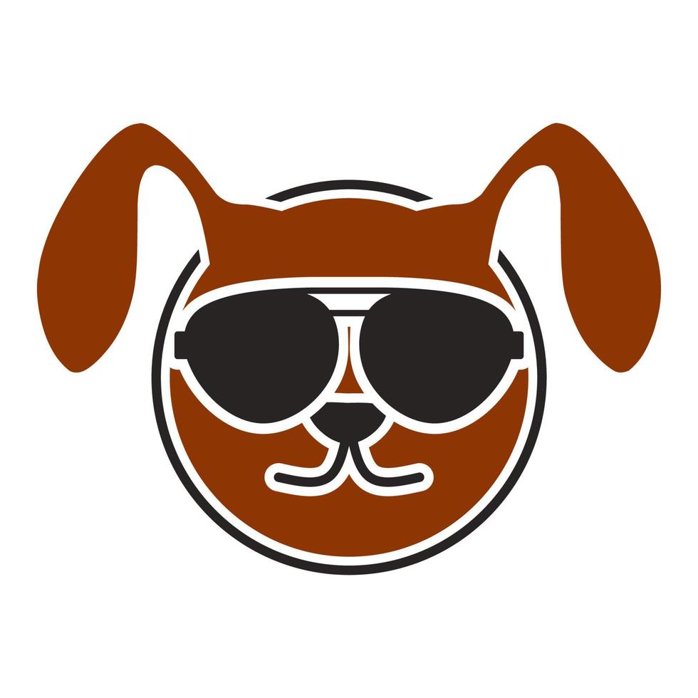 logo de chien mignon vecteur