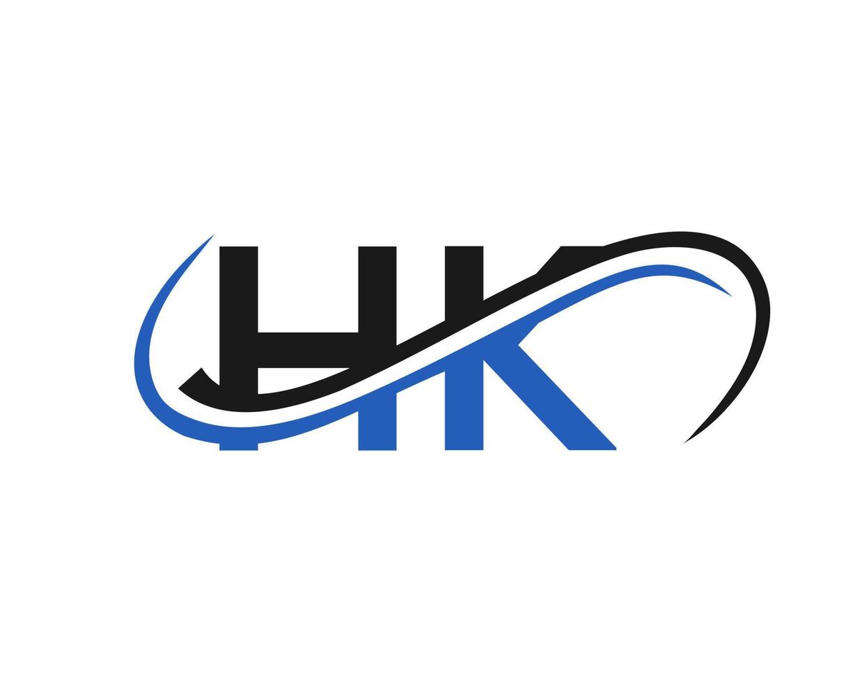 création de logo lettre hk pour le modèle vectoriel de société financière, de développement, d'investissement, d'immobilier et de gestion