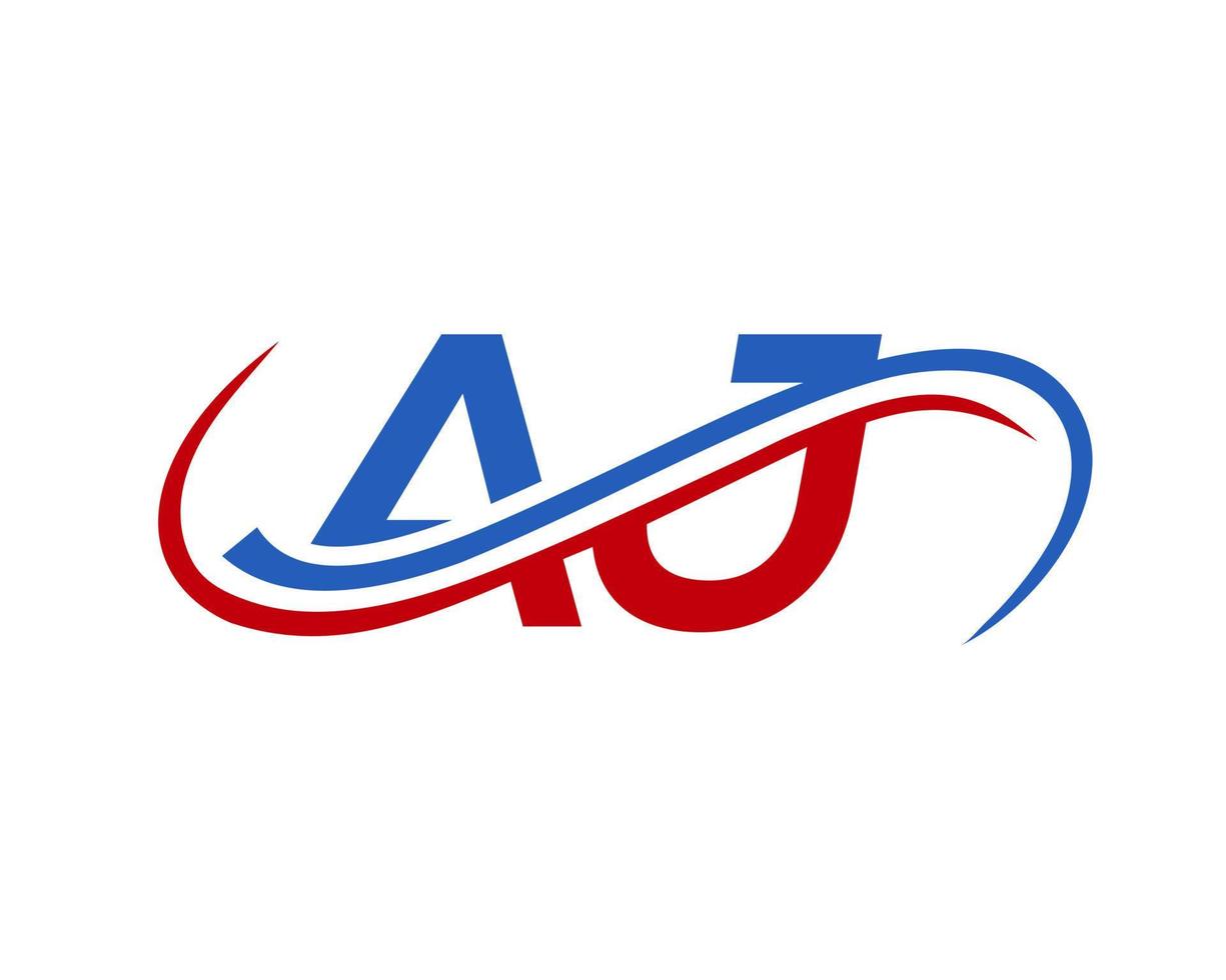 création de logo lettre aj pour le modèle vectoriel de société financière, de développement, d'investissement, d'immobilier et de gestion