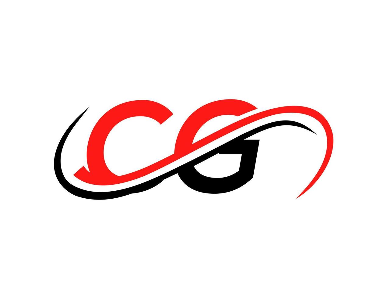 création de logo lettre cg pour le modèle vectoriel de société financière, de développement, d'investissement, d'immobilier et de gestion