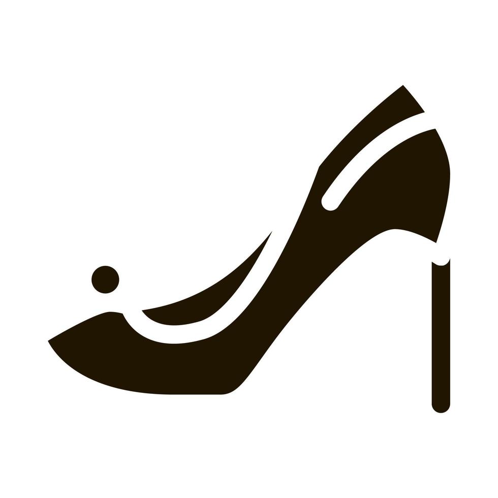 icône de chaussure féminine illustration vectorielle de glyphe vecteur