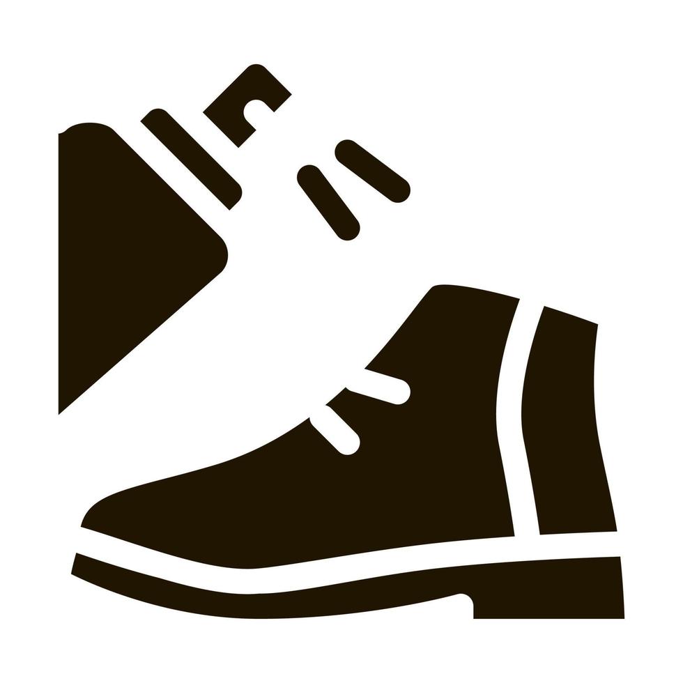 illustration de glyphe de vecteur d'icône de chaussure de peinture en aérosol