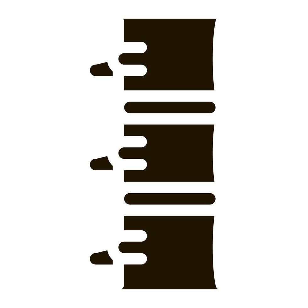 illustration de glyphe vectoriel icône colonne vertébrale humaine