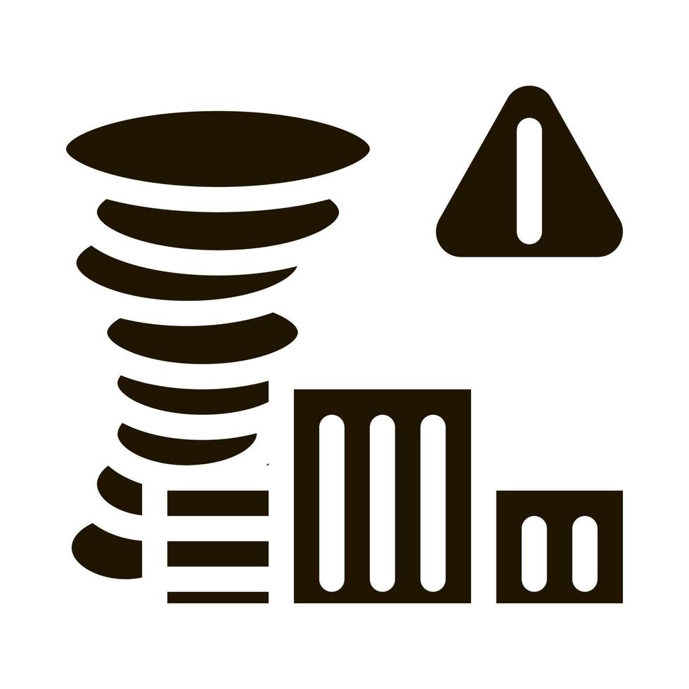 tornade ville icône vecteur symbole illustration