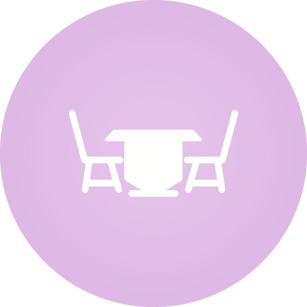 icône de vecteur de table de déjeuner
