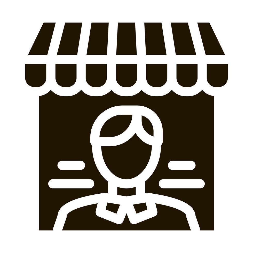 illustration de symbole de vecteur d'icône de directeur de magasin