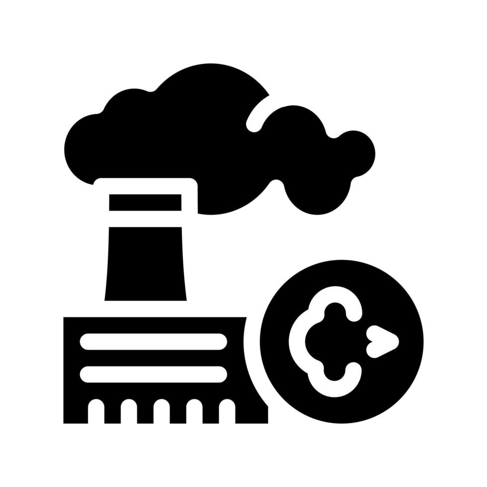 allergie à l'illustration de glyphe vectoriel d'icône de smog d'usine