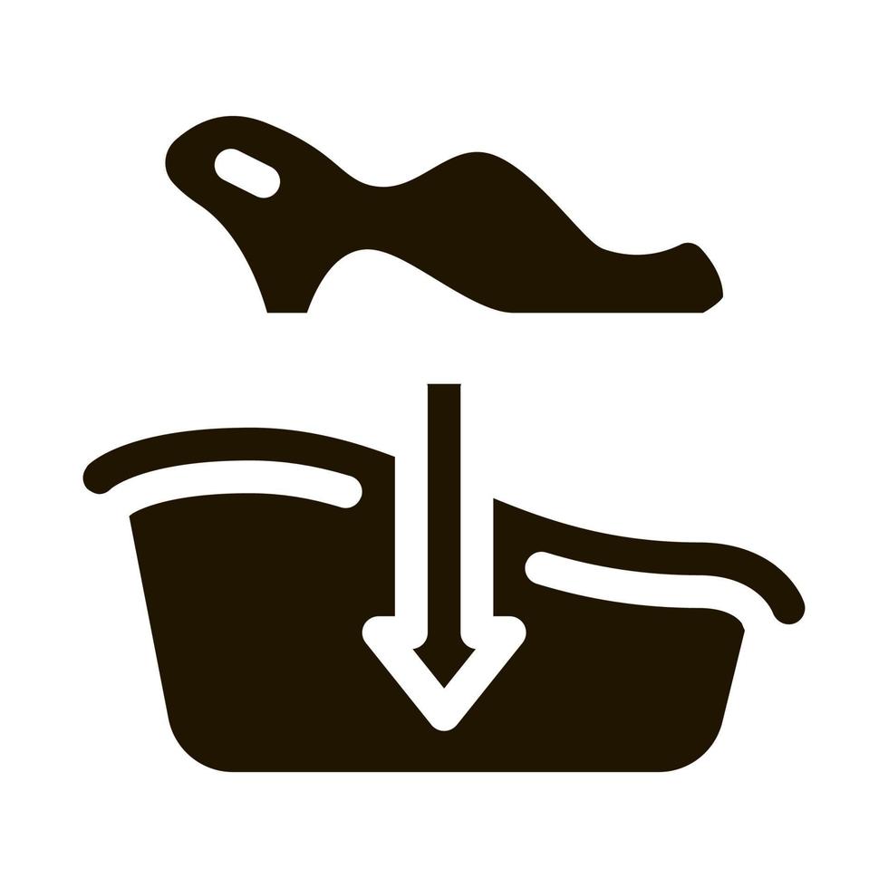 immerger dans l'illustration de glyphe de vecteur d'icône de bain