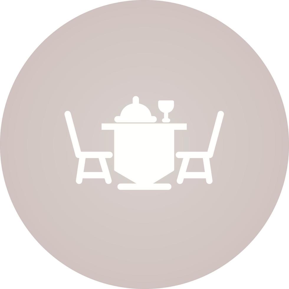 icône de vecteur de table de dîner