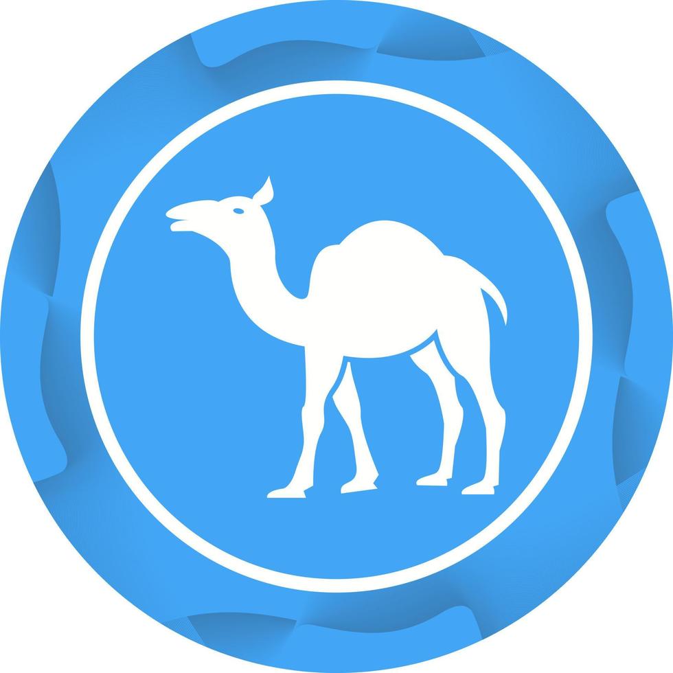 belle icône de vecteur de glyphe de chameau