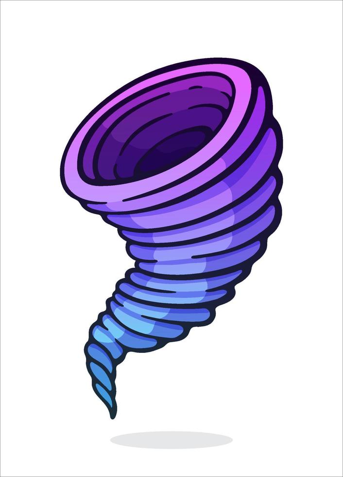 illustration de dessin animé de tourbillon de tornade vecteur