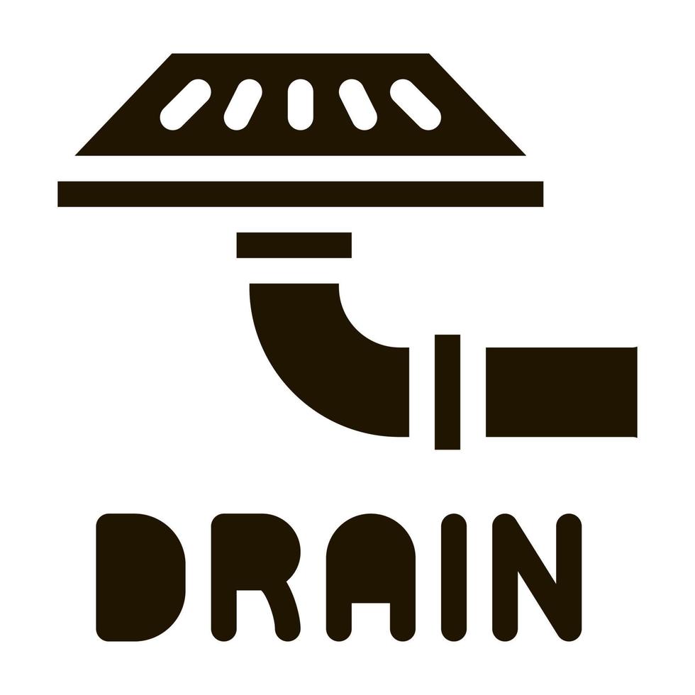 illustration de glyphe de vecteur d'icône de grille de vidange