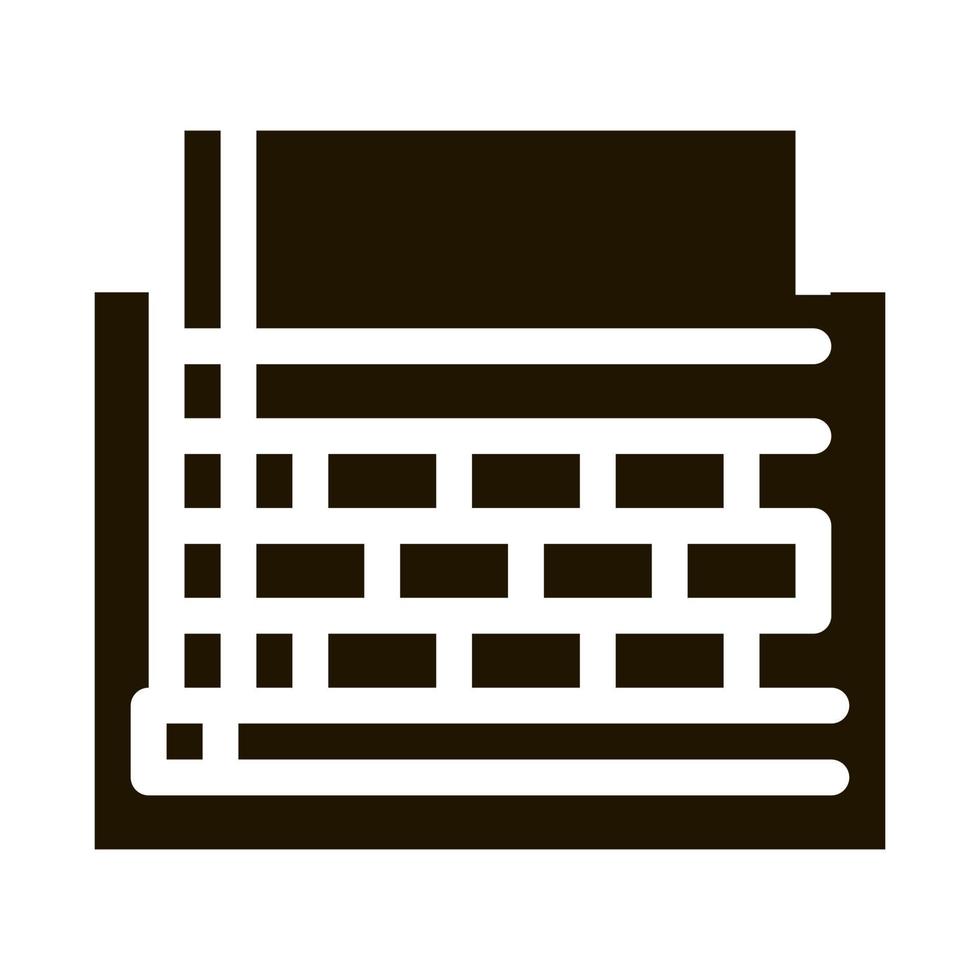 illustration de glyphe de vecteur d'icône de fondation préfabriquée