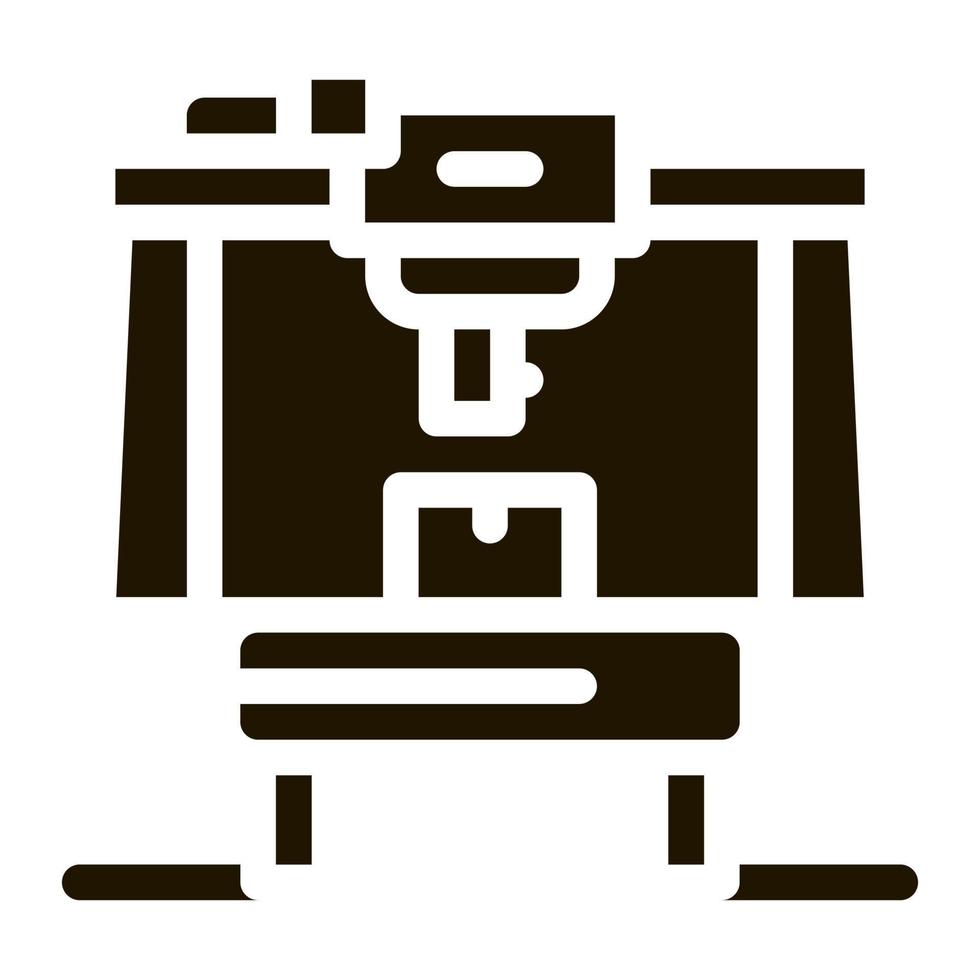 illustration de glyphe vectoriel icône machine de fabrication