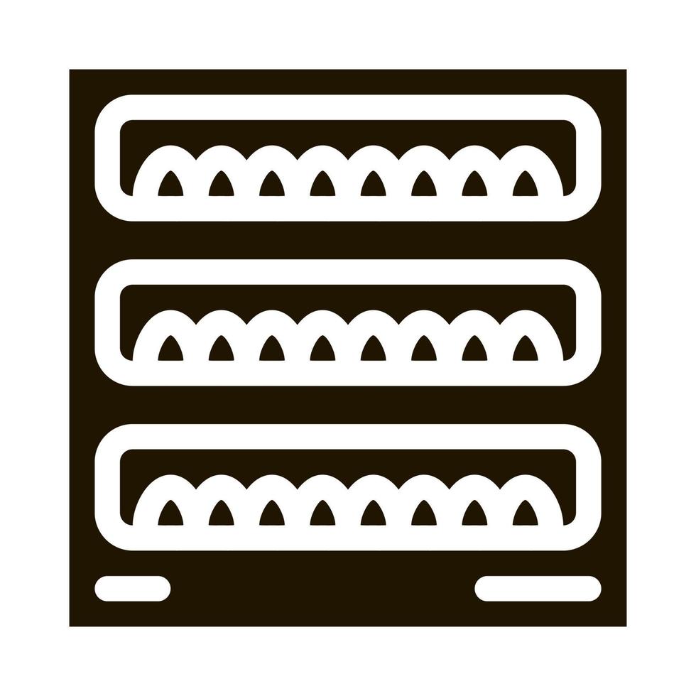illustration de glyphe de vecteur d'icône d'équipement de ferme de champignons