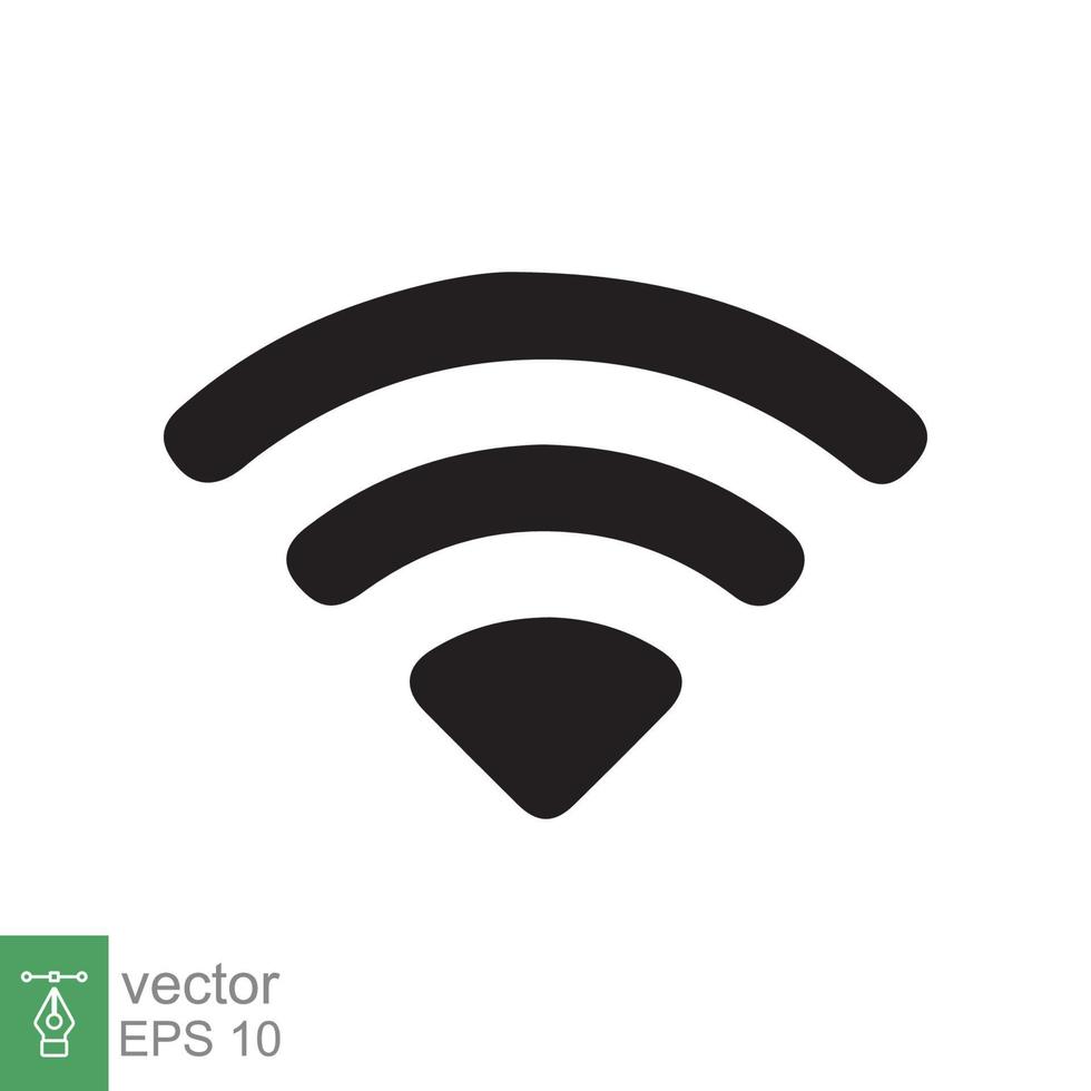 icône Wi-Fi. style plat simple. transmission de vitesse internet, wlan, hotspot gratuit, modem à signal élevé, concept technologique. conception d'illustration vectorielle isolée sur fond blanc. ep 10. vecteur