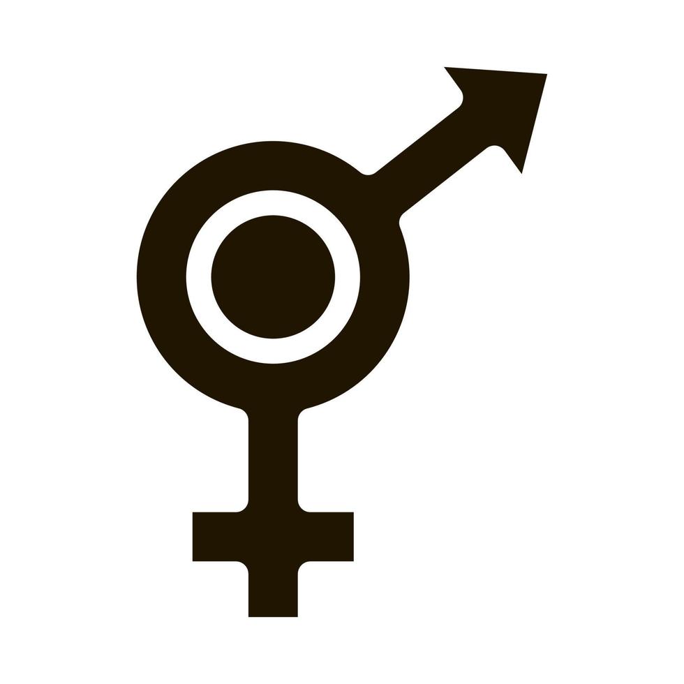 signe bisexuel icône vecteur glyphe illustration