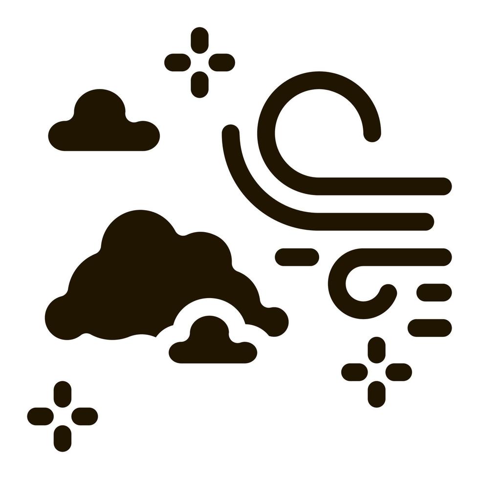 illustration de glyphe de vecteur d'icône d'air frais d'odeur