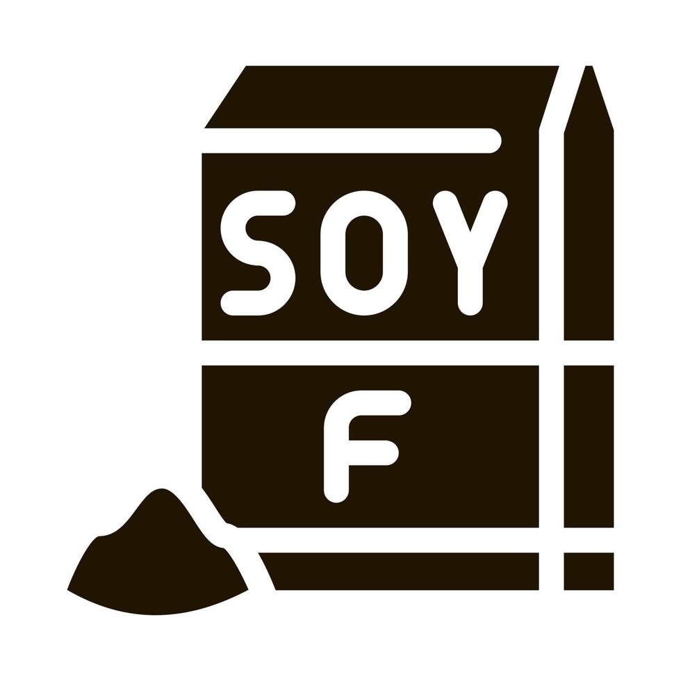 icône de paquet de farine de soja illustration vectorielle de glyphe vecteur