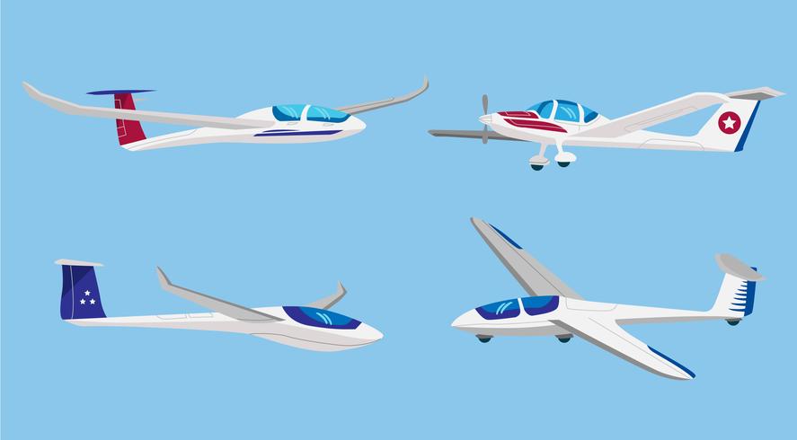 Planeur avion plat Vector Illustration