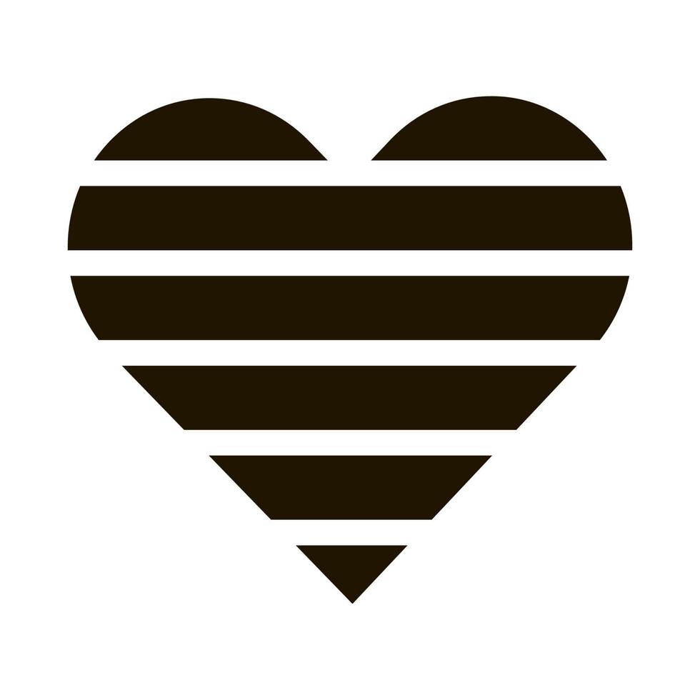illustration de glyphe vectoriel icône coeur lgbt