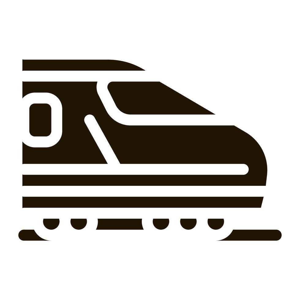 illustration de glyphe de vecteur d'icône de train de voyageurs électrique