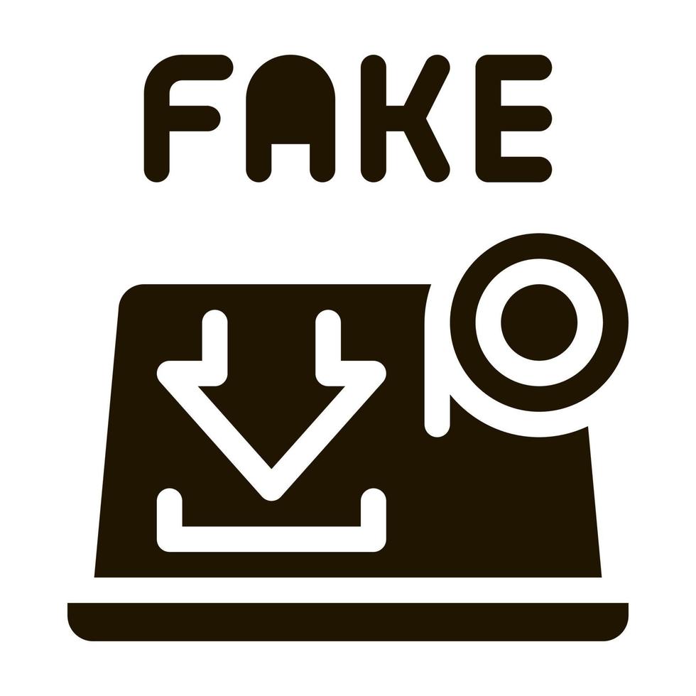 illustration de glyphe vectoriel icône de profil humain deepfake