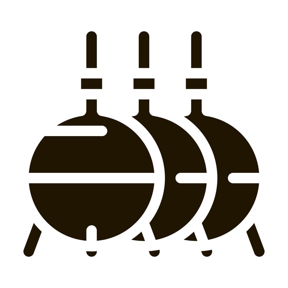 illustration vectorielle de trois réservoirs de gaz ronds vecteur