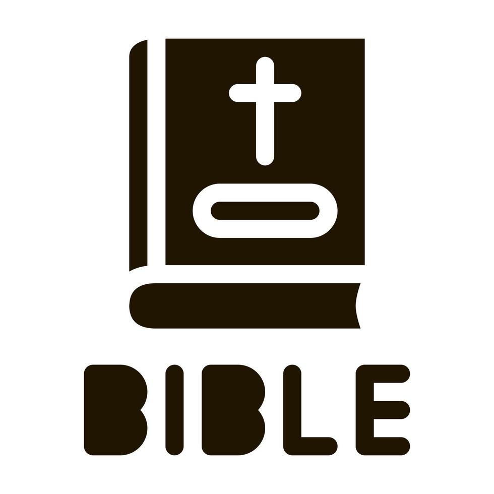 sainte bible des chrétiens icône vecteur glyphe illustration