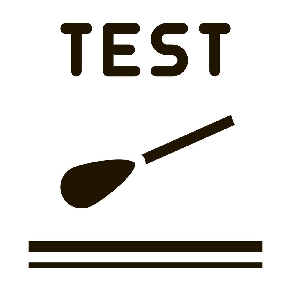 icône de test de dermatite cutanée illustration vectorielle de glyphe vecteur