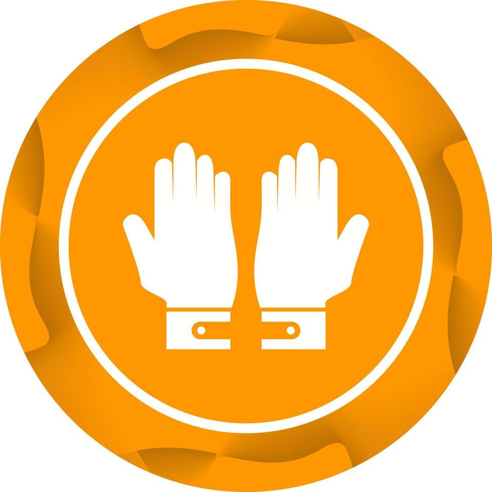icône de glyphe de vecteur de gants uniques