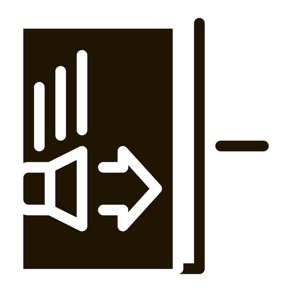illustration de glyphe vectoriel d'icône d'opération de haut-parleur sonore