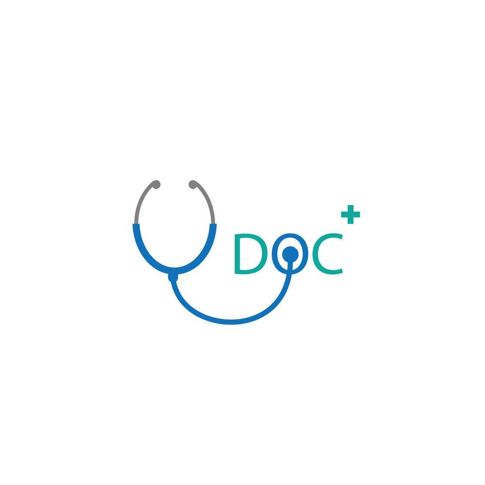 stetoskop santé consultation logo médecin vecteur